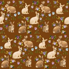 Bunnies In The Garden, Autumn Brown