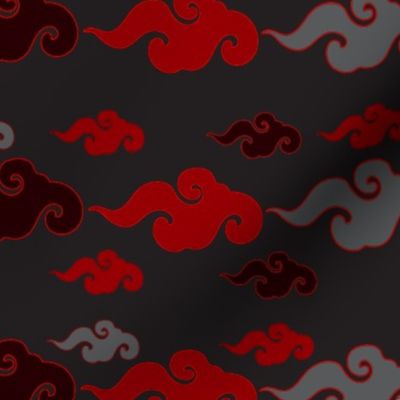 Black & Red  Asian Cloud 