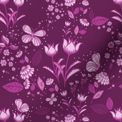 Butterfly Garden - Plum