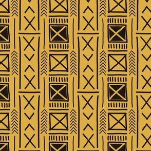 African Mustard & Black Mudcloth