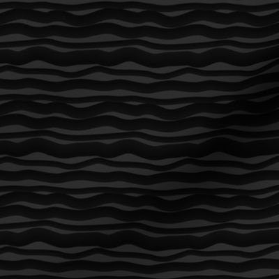 Black seamless pattern with waves