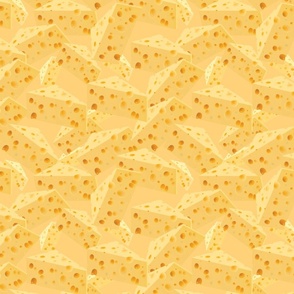 Triangular piece of cheese