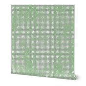 Green and wite abstract vector background with random size squares
