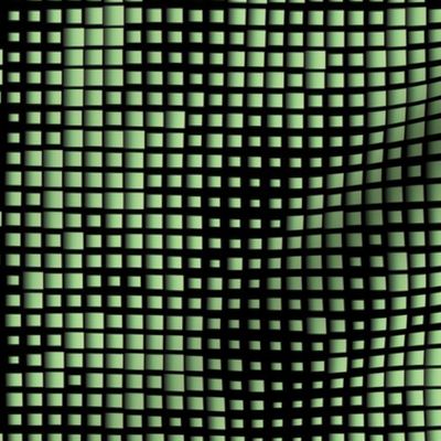 Green mosaic with squares