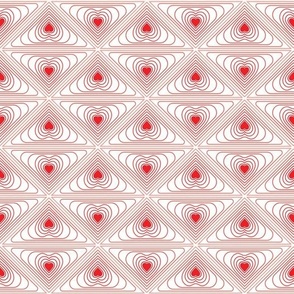 Red hearts and lines