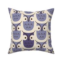 Graphic owls - lavender - large scale