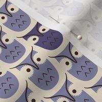 Graphic owls - lavender - small scale