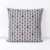 Graphic owls - lavender - small scale