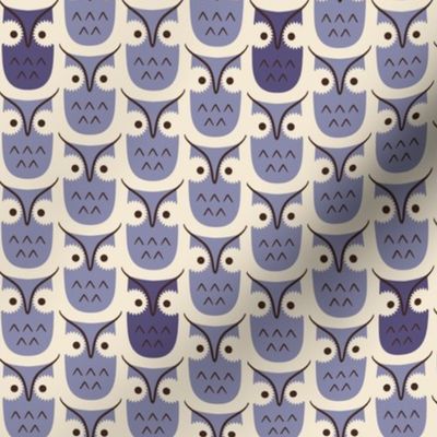 Graphic owls - lavender - small scale