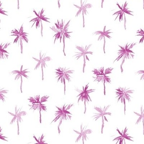 Palm d'Azur in wine shades - watercolor palms for beach and summer p300-16 