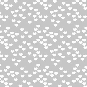 Little lovers small hearts basic minimal trend heart boho print soft gray white