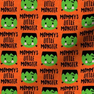 Mommy's Little Monster - Frankenstein's monster - cute halloween - orange - LAD20