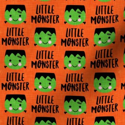 Little Monster - Frankenstein's monster - cute halloween - orange - LAD20