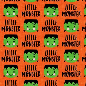 Little Monster - Frankenstein's monster - cute halloween - orange - LAD20