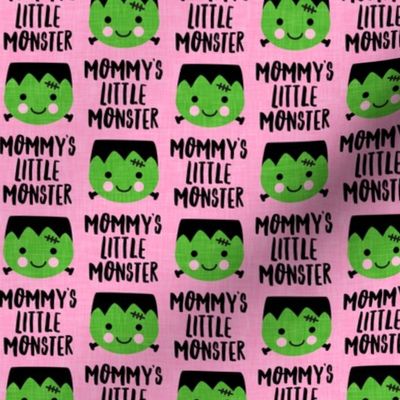 Mommy's Little Monster - Frankenstein's monster - cute halloween - pink - LAD20