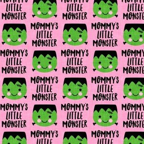 Mommy's Little Monster - Frankenstein's monster - cute halloween - pink - LAD20