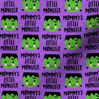 Mommy's Little Monster - Frankenstein's monster - cute halloween - purple - LAD20