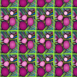 IRREGULAR CIRCLES 2 pink blue 4.2x5.4