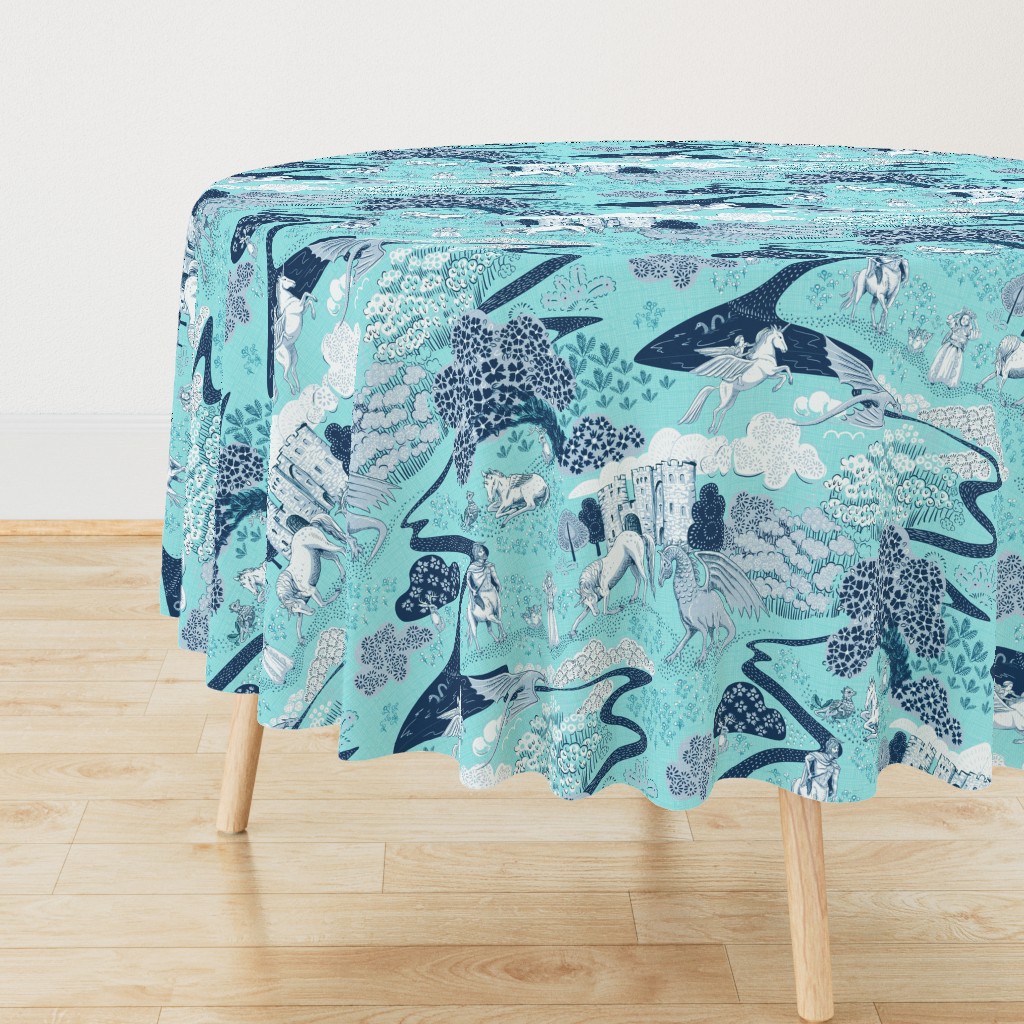 Mythical Creatures Toile aqua