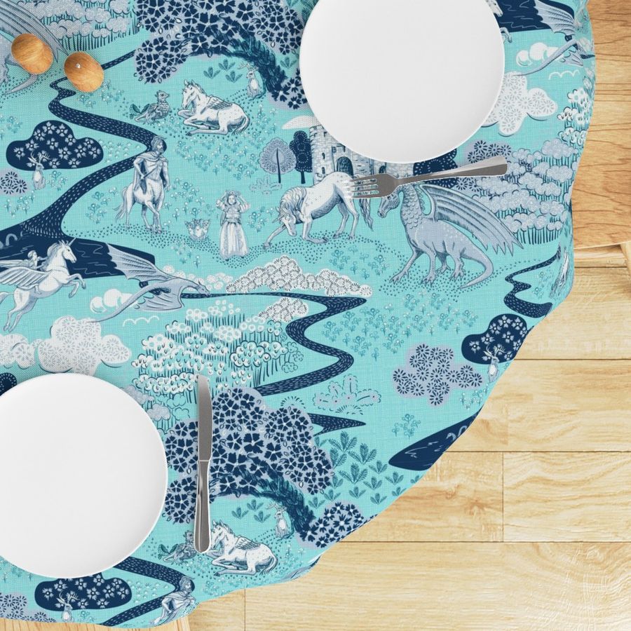 Mythical Creatures Toile aqua