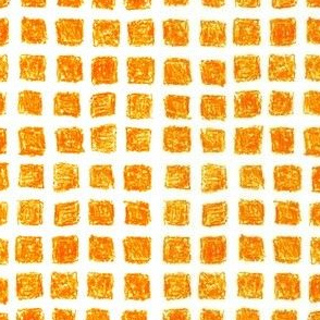 crayon square grid in solar orange