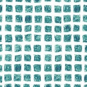 crayon square grid in teal 