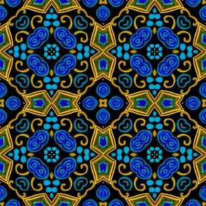 Painted Folk Adalyn Blue Tile, 9 inch