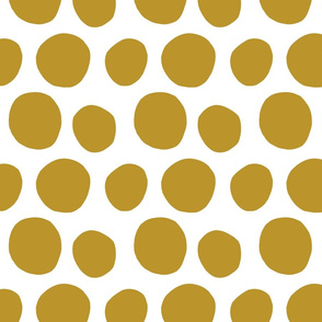 mustard polka dots 