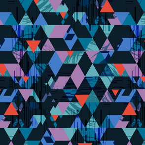 Kaleidoscope of triangles-BLUE