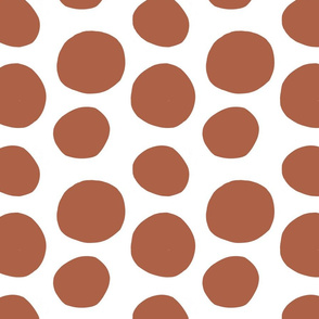 terracotta polka dots