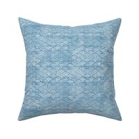 Japanese Ocean Waves in Azure Blue (large scale) | Block print pattern, Japanese waves Seigaiha pattern in light blue.