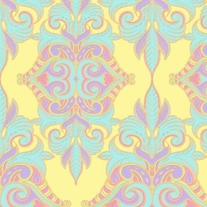 Pastel Damask Tiles