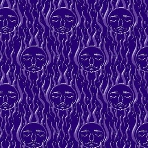 Purple Moon Face