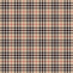 Southdown tartan - 1" beige/black/white