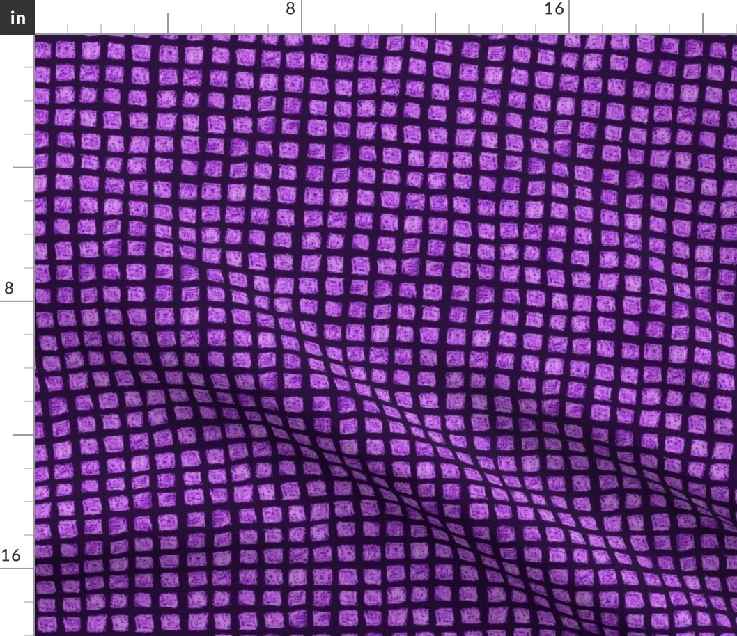 batik square grid - mad purple