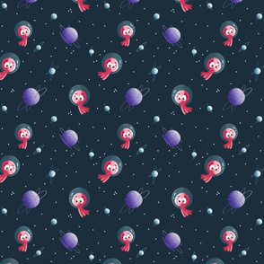 Baby Octopus in Space_navy&purple