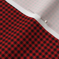 1/8" gingham - red and black