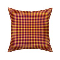 double gingham - purple, orange and yellow, 1/4" squares 