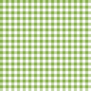 greenery and white gingham, 1/4" squares 