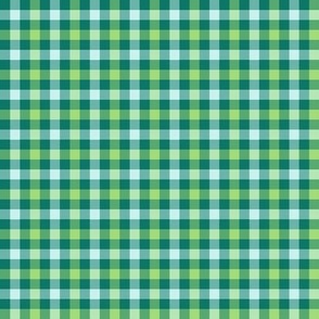 double gingham - serene green, 1/4" squares 