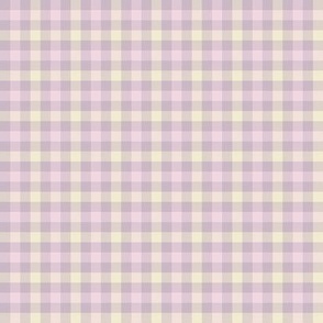 double gingham - lilac, mauve and pink, 1/4" squares 