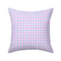 double gingham - sweet blue and pink, 1/4" squares 