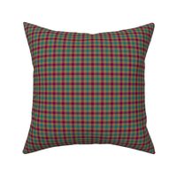 double moroccan gingham - teal, tan,  red-violet, 1/4" squares 