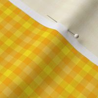 double gingham - saffron, yellow and gold, 1/4" squares 