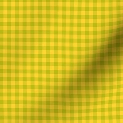 wasabi and yellow gingham, 1/4" squares 