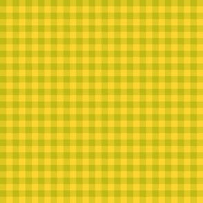 wasabi and yellow gingham, 1/4" squares 