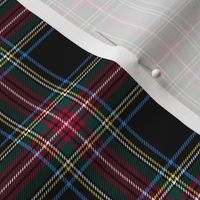 Stewart black tartan, thinner blue lines, 2.5" muted