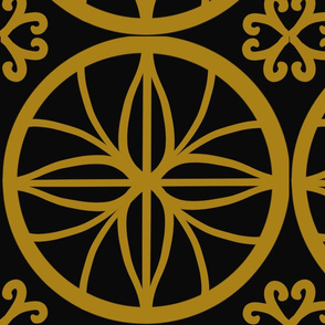 French Garden Black and Gold