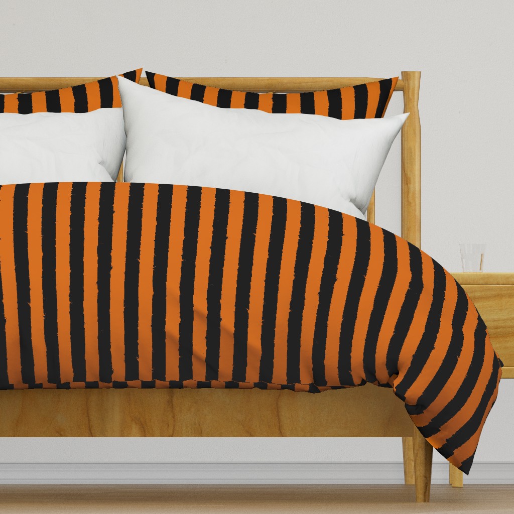 Distress Stripe Black Burnt Orange