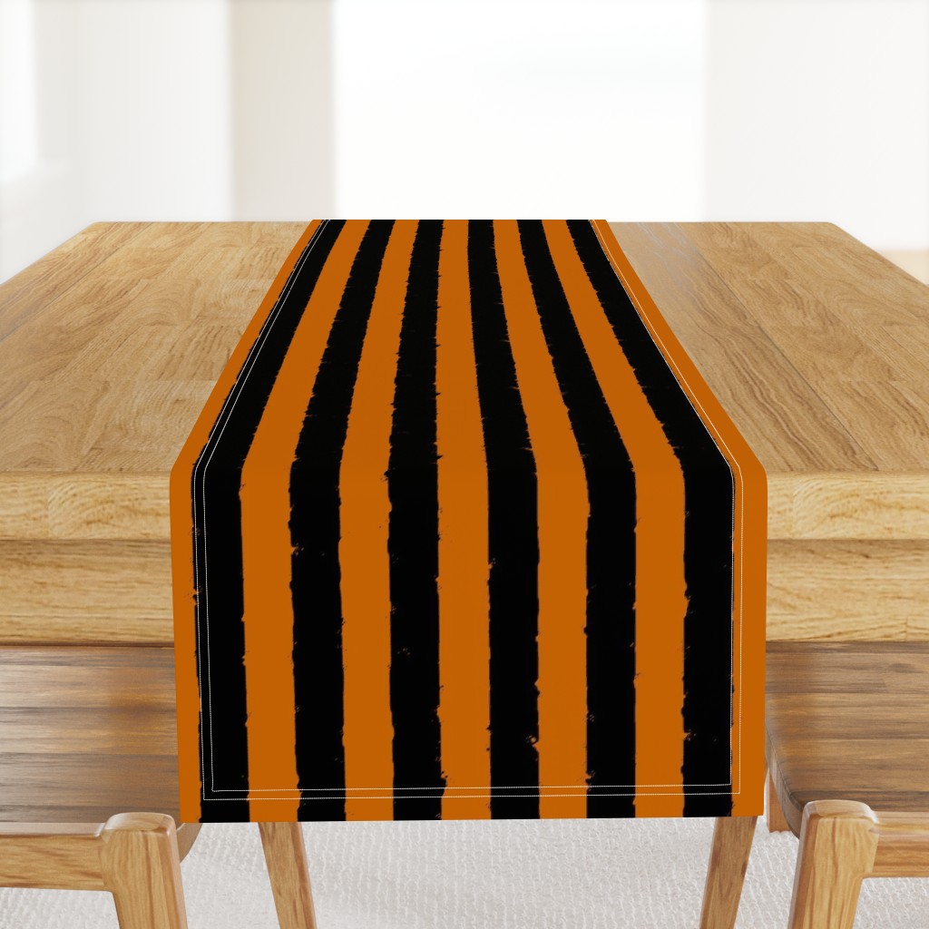 Distress Stripe Black Burnt Orange